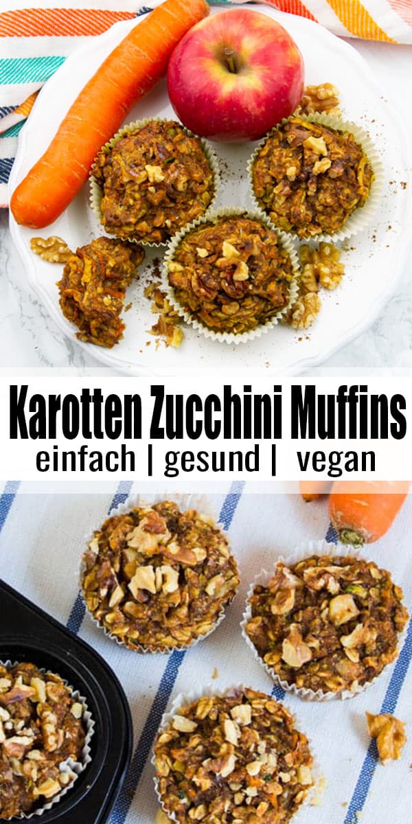 Karotten Zucchini Muffins | Vegan Heaven
