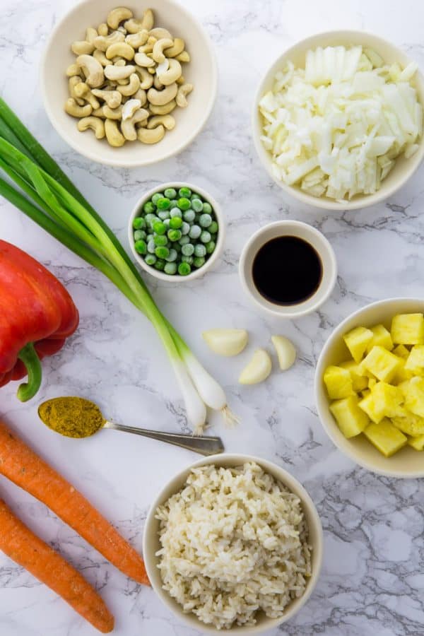 Gebratener Reis mit Ananas Vegan Heaven