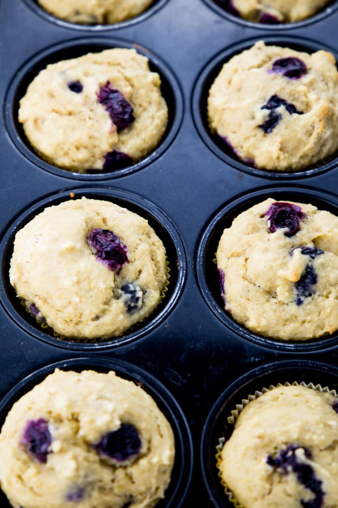 Vegane Muffins mit Blaubeeren