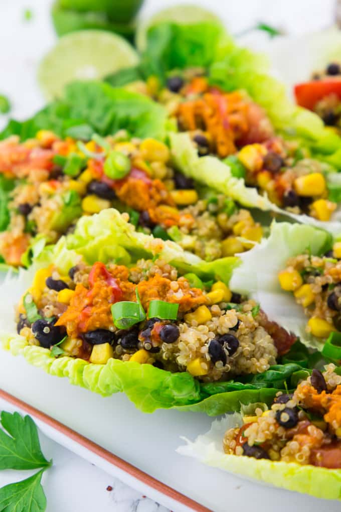 Super gesunde vegane Wraps mit Quinoa 