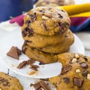 Vegane Kekse mit Kürbis und Schokolade