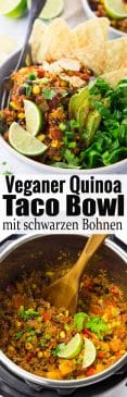 Veganer Taco Bowl mit Quinoa
