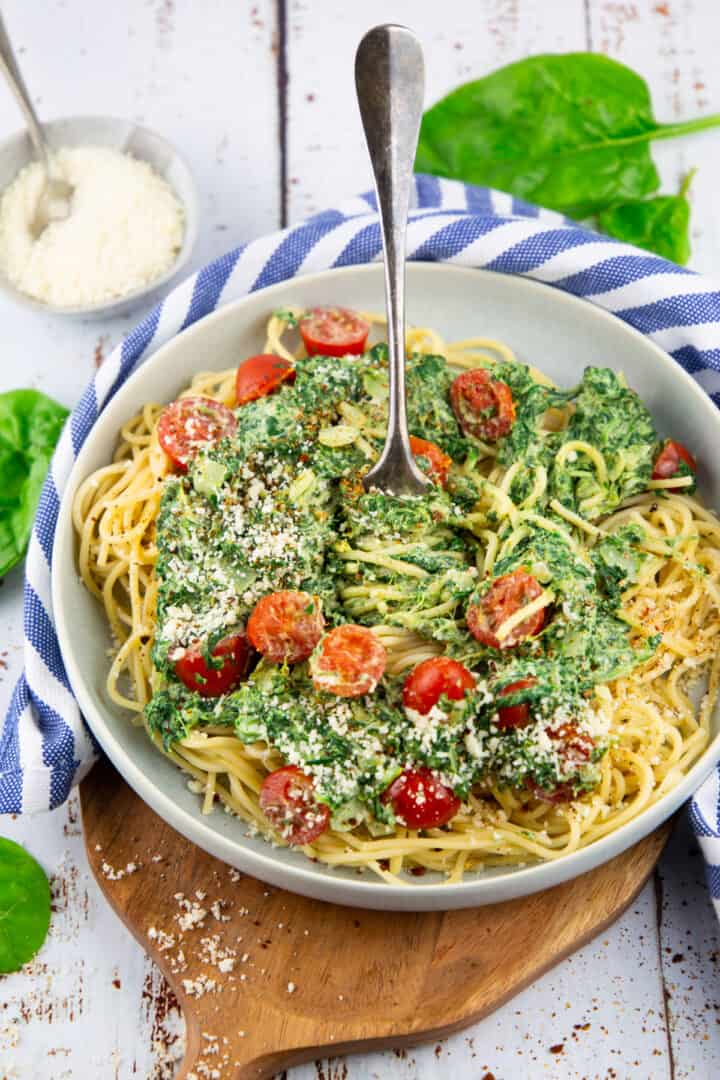 Spaghetti mit Spinat | Vegan Heaven Spaghetti mit Spinat | Vegan Heaven